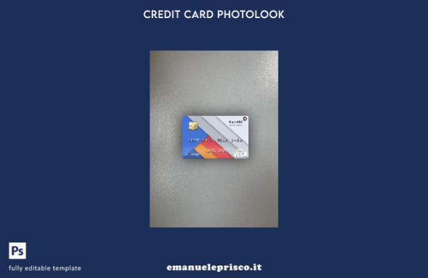 modello frontale photolook con carta di debito visto Tanzania BancABC stile veri